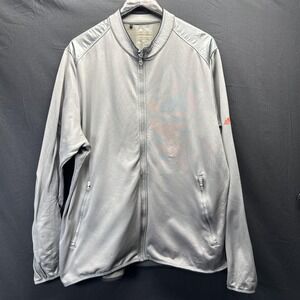 Adidas Jacket Mens XL Gray Climaheat Golf Full Zip Performance Layer Athletic